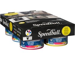 Speedball Opaque Fabric Screen Printing Starter set - zeefdruk inkt - 6 parelmoer kleuren - op waterbasis