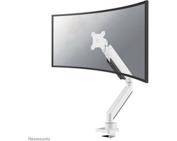 Neomounts NM-D775WHITEPLUS Monitorarm 1 scherm - 10-49" - 1-18 kg (curved 14 kg) - gasveer - 180°-stop - Topfix - wit