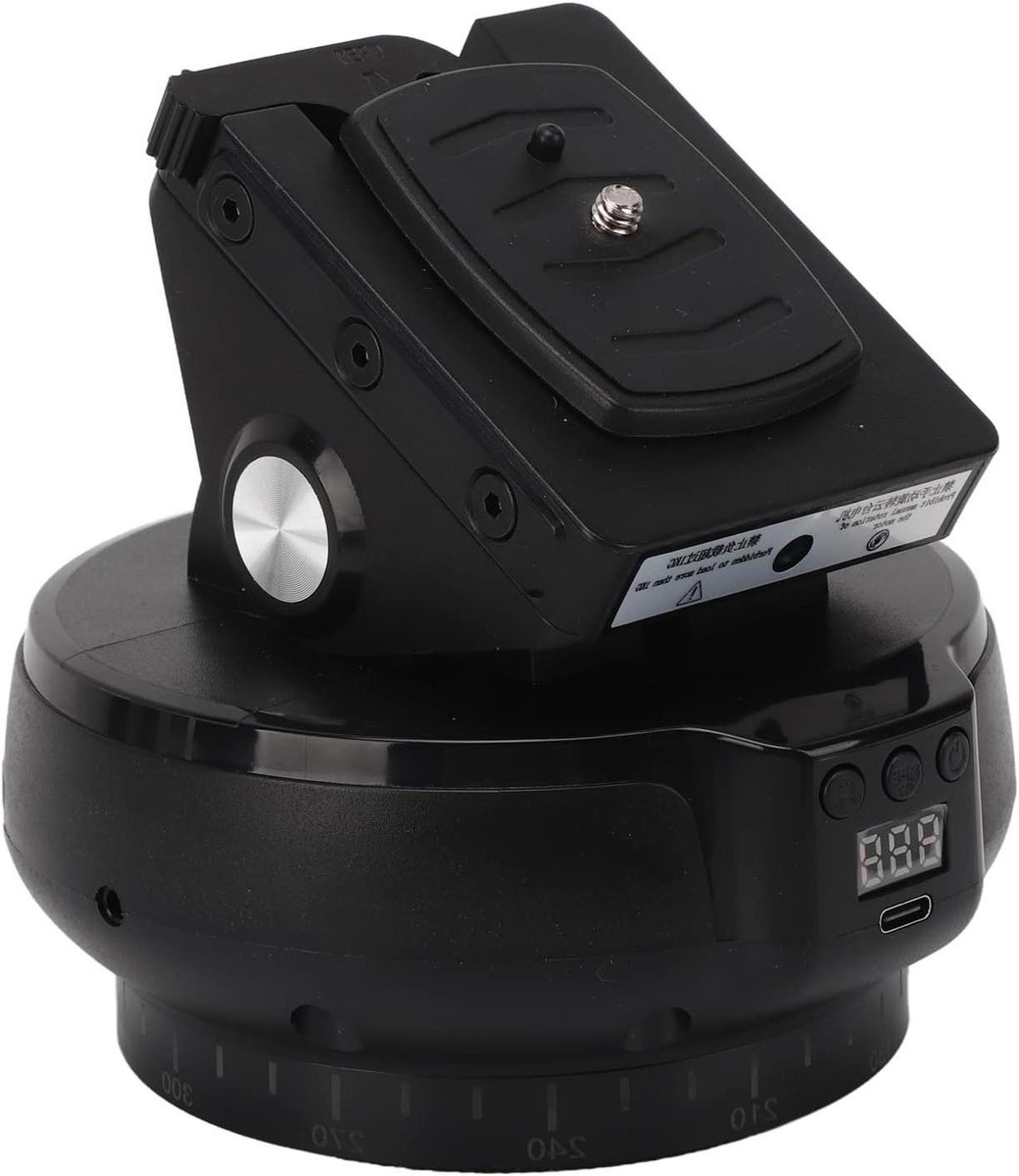 Allecto Plus - Mini balhoofd met AI-gezichtstracering en draadloze afstandsbediening - Universele stabilisator voor mobiele telefoon en camera met 360 graden panoramisch draaiend hoofd