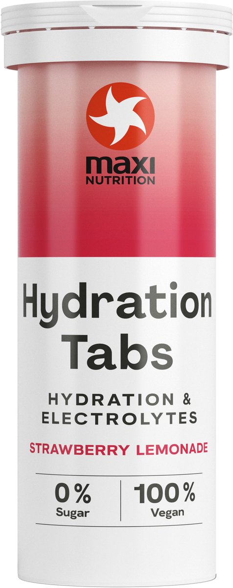 Maxi Nutrition Hydration Tabs Elektrolyten Aardbei (40 gr)