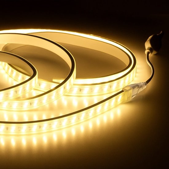 Foto: Ruban led 220v recoupable ip65 2835 180led m triple rang e vendu sur mesure au m tre blanc chaud 2300k 3500k