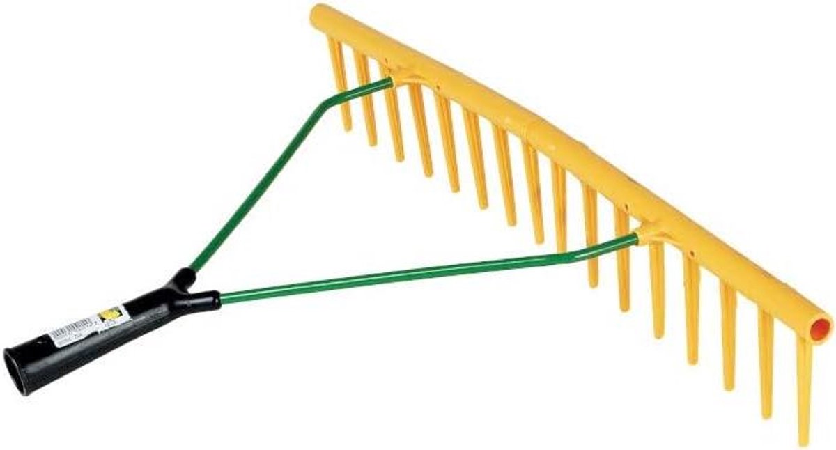 - Plastic hark (polypropyleen 16 tanden handvat houder ø 27 mm zonder steel voor hooi/gras/blad)