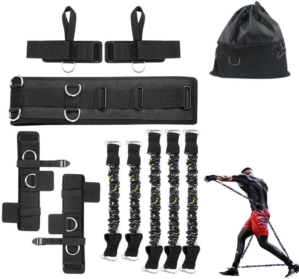 Ibenzoa® Veelzijdige Weerstandsbanden voor Bokstraining en Fitness Workouts
