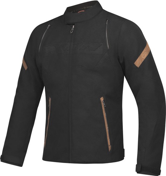 Ixon Striker Retro Zwart Bruin Waterdichte Textiele Motorjas - Maat 2XL - Jas