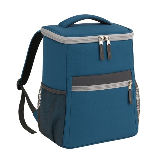 Cheqo® Koelrugtas 12L - Koelrugzak - Koeltas - Lunchtas - Picknicktas - Donkerblauw - Isolerende Rugzak voor Picknick - Compact en Waterdicht van Cheqo — afbeelding 4