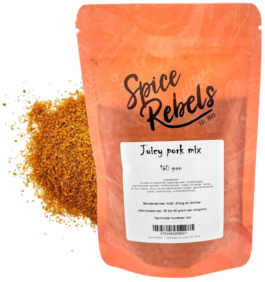 Goedkoopste Spice Rebels - Juicy Pork Mix - zak 160 gram - Pulled Pork Kruidenmix
