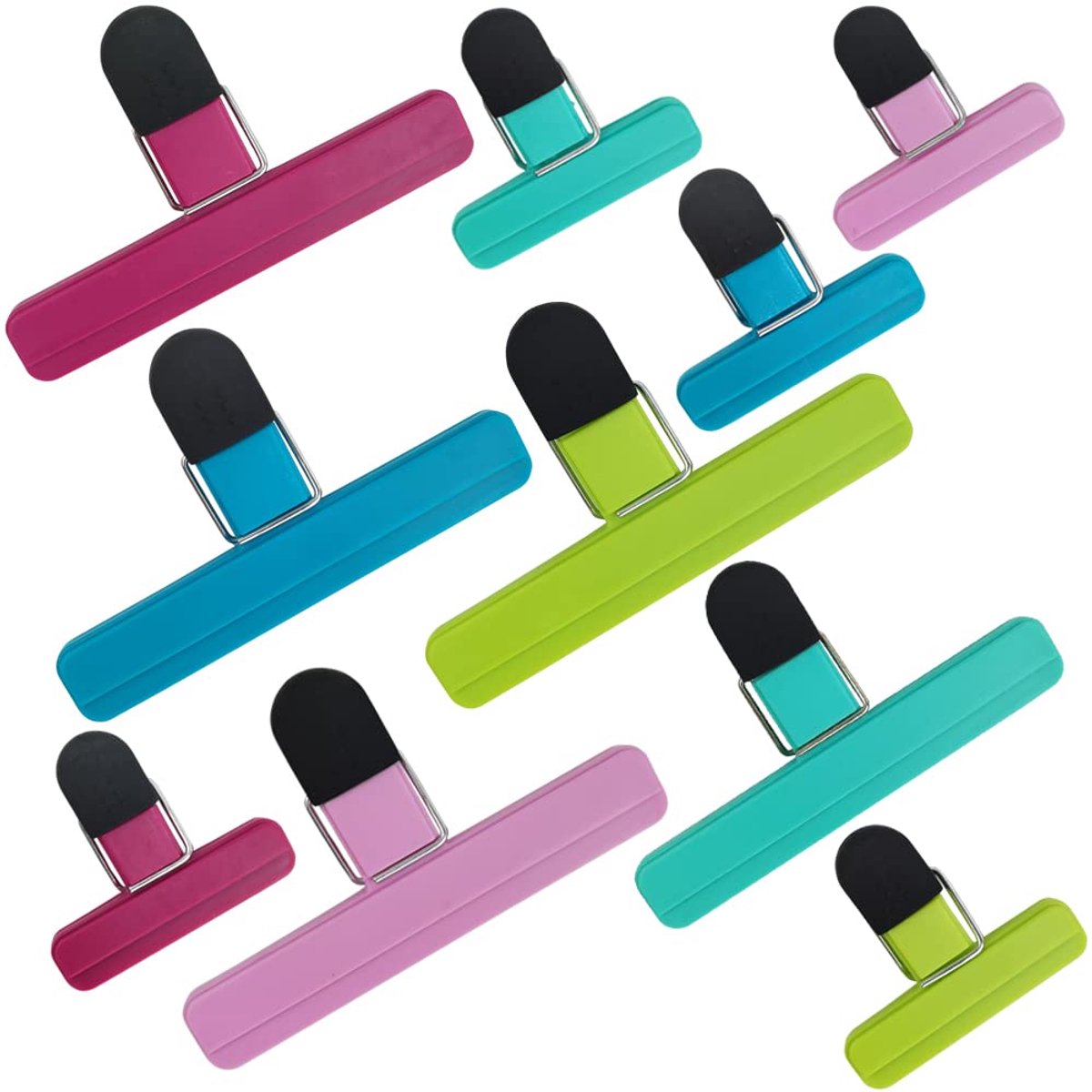 Ibenzoa® Handige set kleurrijke voedselsluitclips voor versheid bewaren in keuken en meer