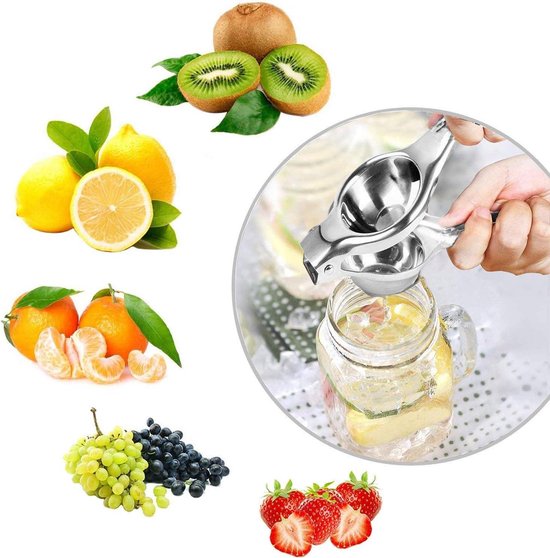 Metal Lemon Squeezer Lime Press with Silicone Handle (Black) van Merkloos — afbeelding 5