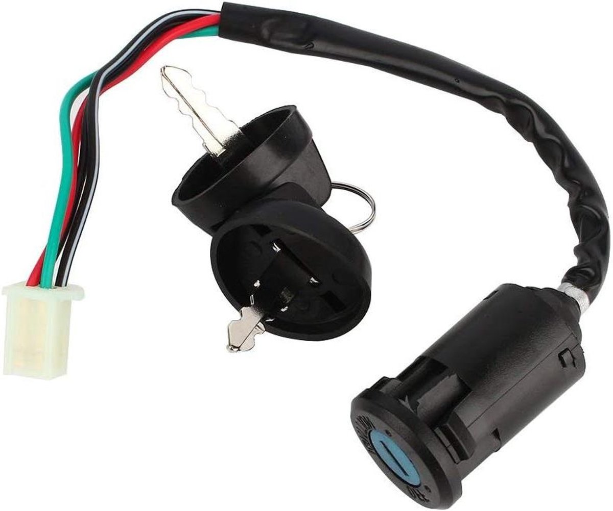 Allecto Plus - 4-draads Mannelijke Sleutelschakelaar Waterdicht voor ATV en Go Kart - Geschikt voor 50cc, 90cc, 110cc, 125cc - TAOTAO Dirt Bike Verbinding
