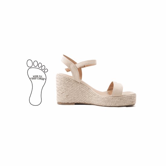 Verstelbare sandalen met brede teen en sleehak, model H - Vic