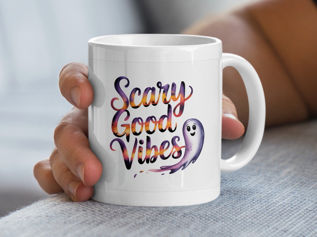 Halloween Mok, Scary Good Vibes, Geest Mok, Herfst Mok, Cadeau Idee, Koffiemok, Thee Mok