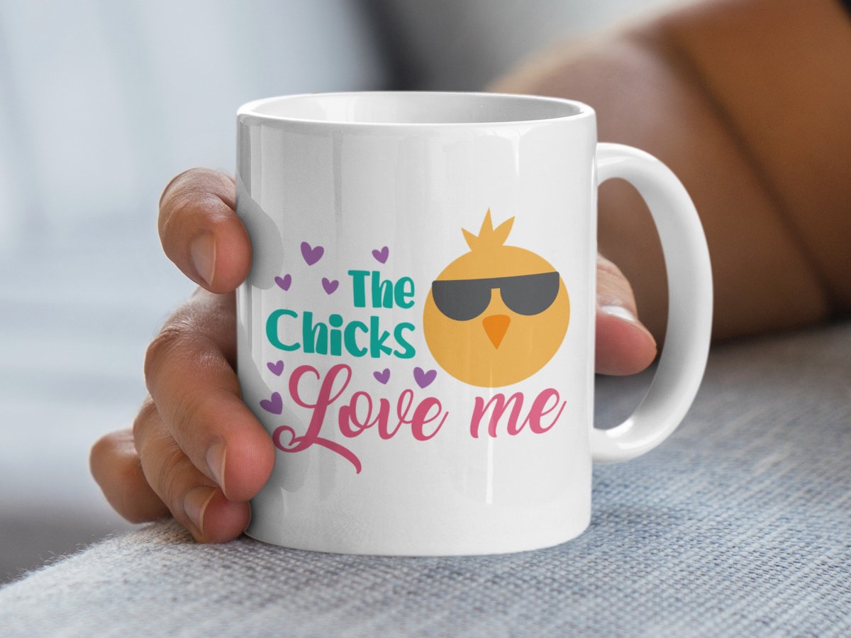 De Kuikens Houden Van Mij Mok, Grappige Kuiken Mok, Dier Mok, Nieuwigheid Mok, Koffiemok, Thee Mok, Valentijnsdag Cadeau, Paascadeau