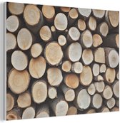 Panneau mural acoustique 100x70 cm - Peinture Feutre Bois - Troncs d'arbres - Texture - Panneaux acoustiques - Décoration murale insonorisante - Isolation phonique salon - Décoration murale panneaux sonores