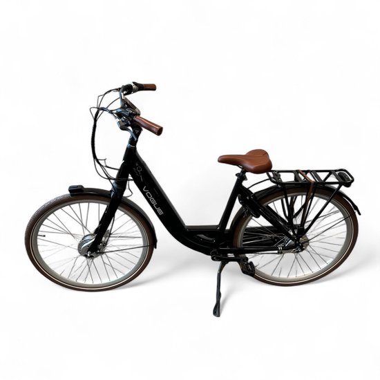 Vogue Mestengo E-bike 46 cm Glans Zwart Unisex Elektrische Fiets Middenmotor 80Nm Hydraulische Schijfremmen