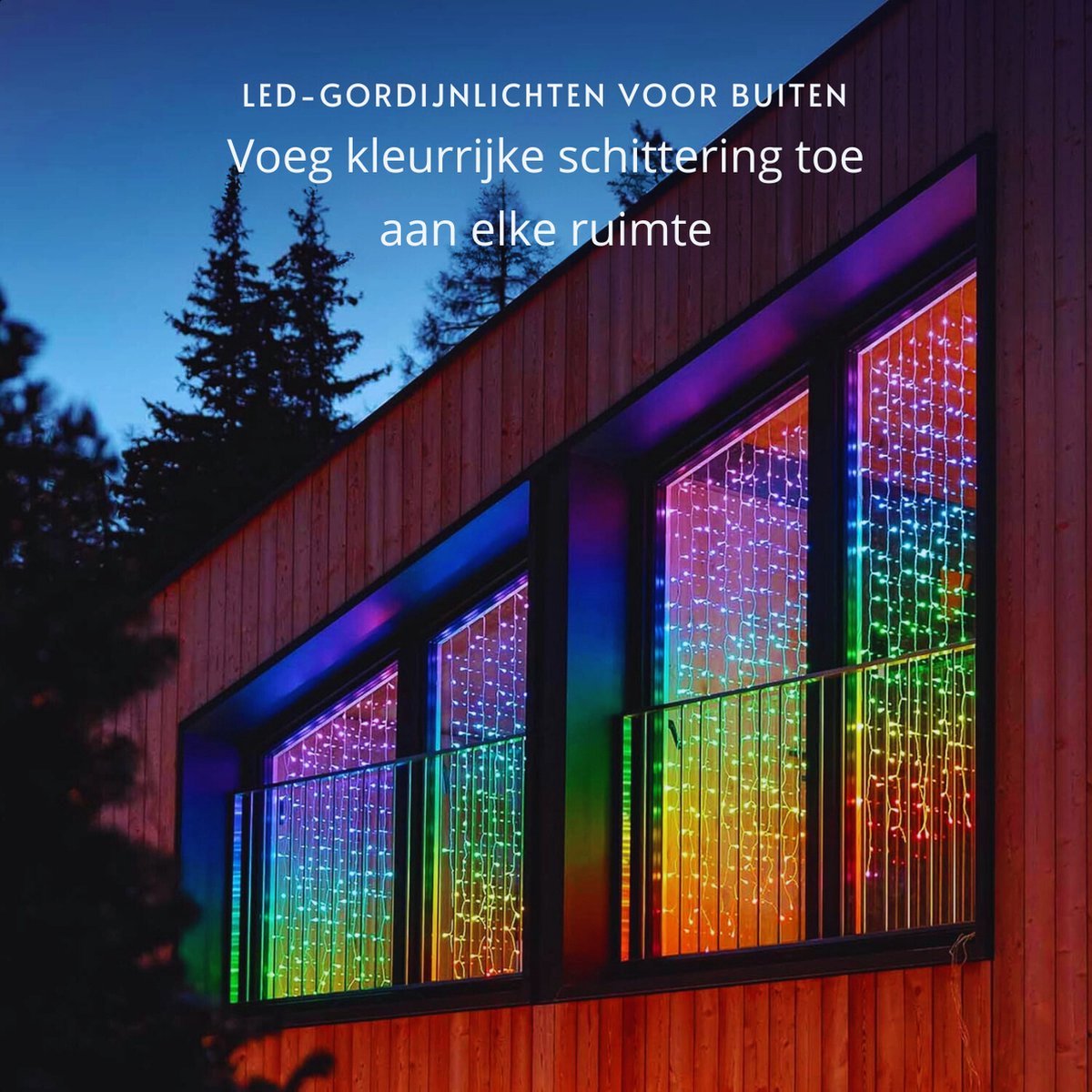 Thuys – Twinkly Curtain 210 LED RGB – Bianco – Slimme Multikleurige Lichtslinger – 1.5m x 2.1m – foto 3