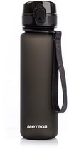 Meteor Sportfles 500 ml - Sportfles - Zwart, Antislip, BPA-vrij, Tritan, Gemakkelijk schoon te maken