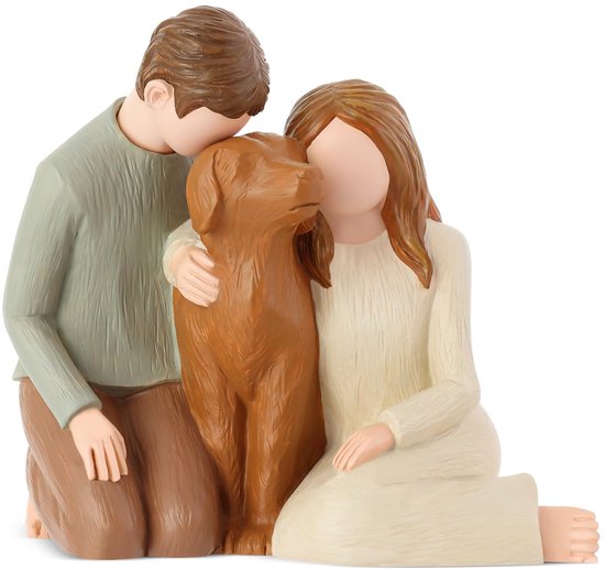 Unyqoos® Prachtige Herdenkingsbeelden van Koppel met Hond voor Hondenliefhebbers - Betekenisvol Cadeau