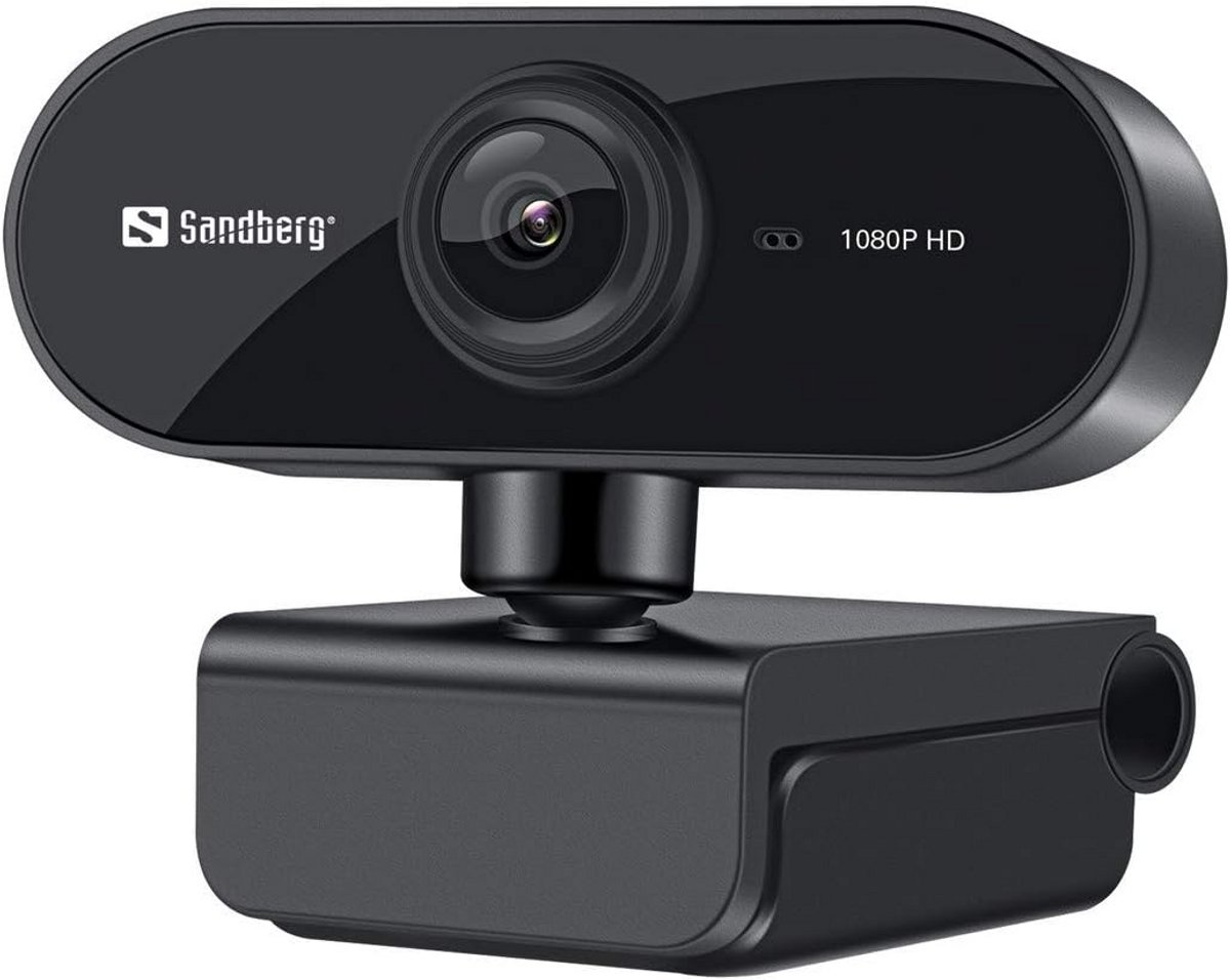 USB Webcam Flex 1080P HD - 360 graden draaibaar - Zwart
