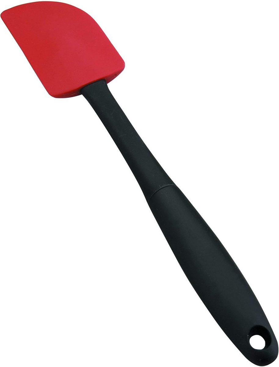 Grote Slagroomspatel van Stevig Silicone, Rood/Zwart