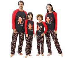 Kerstpyjama Familie Set Sneeuwpop Lange Mouwen Pyjama Broek