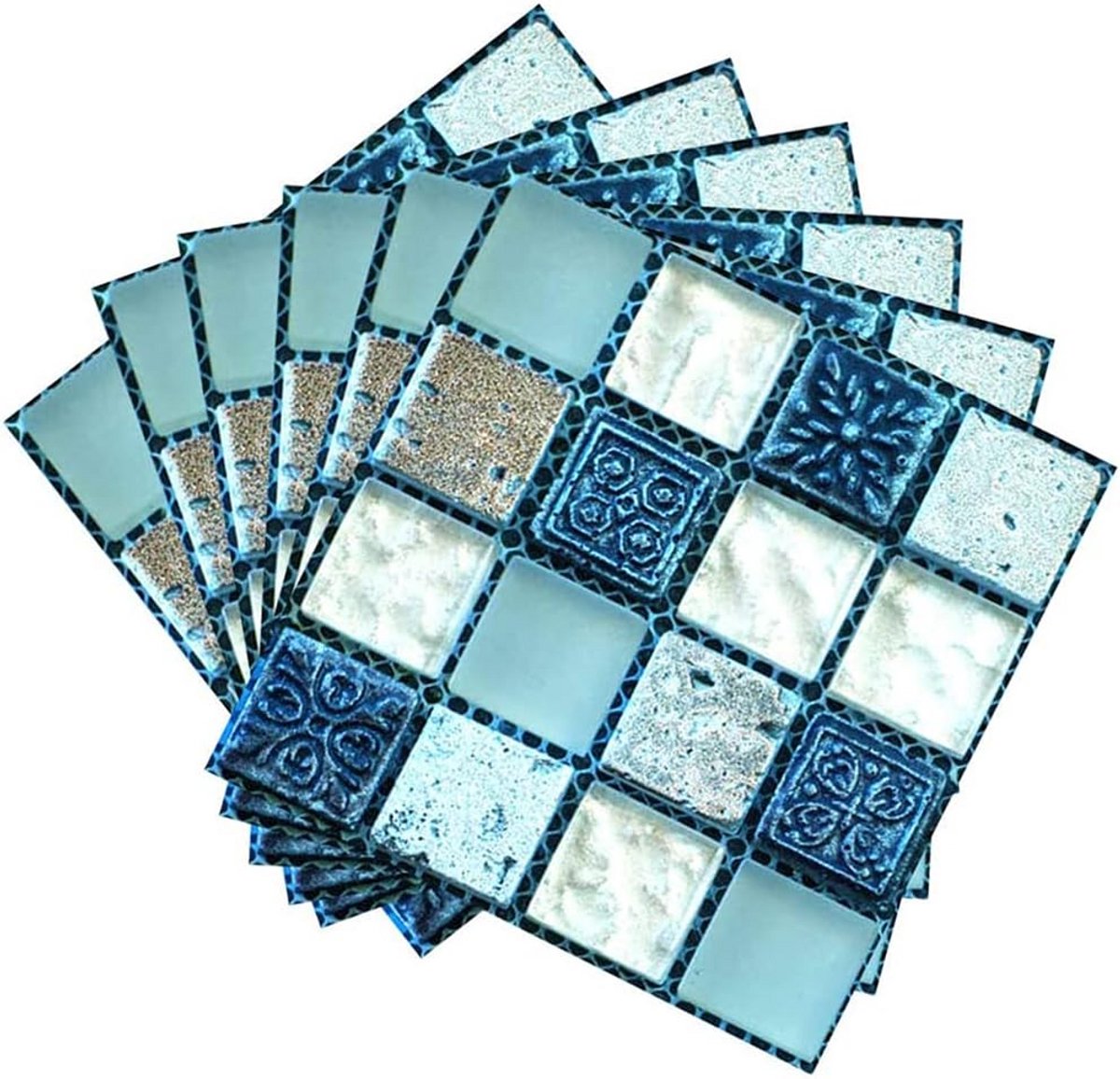 40x Zelfklevende Mozaïek Tegelstickers 10x10 cm - Waterdicht PVC voor Keuken en Badkamer -