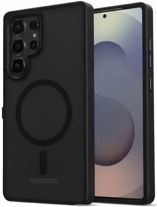 Samsung Galaxy S25 Ultra Hoesje Matte Zwart Back Cover Bescherming MagSafe Qi2 Magnetisch