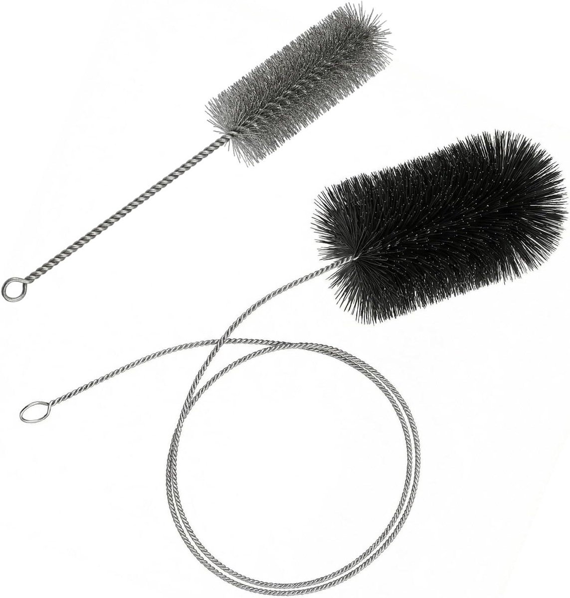 Schoorsteenveger borstelset 150mm diameter met flexibele stang - schoorsteenveger - oven- en haardborstel