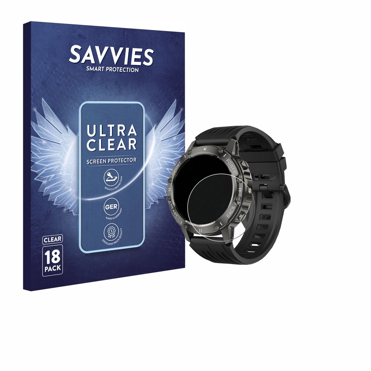 Savvies - Screenprotector voor TIMU S81 1.39" - Folie Beschermfolie transparant 18 Stuks