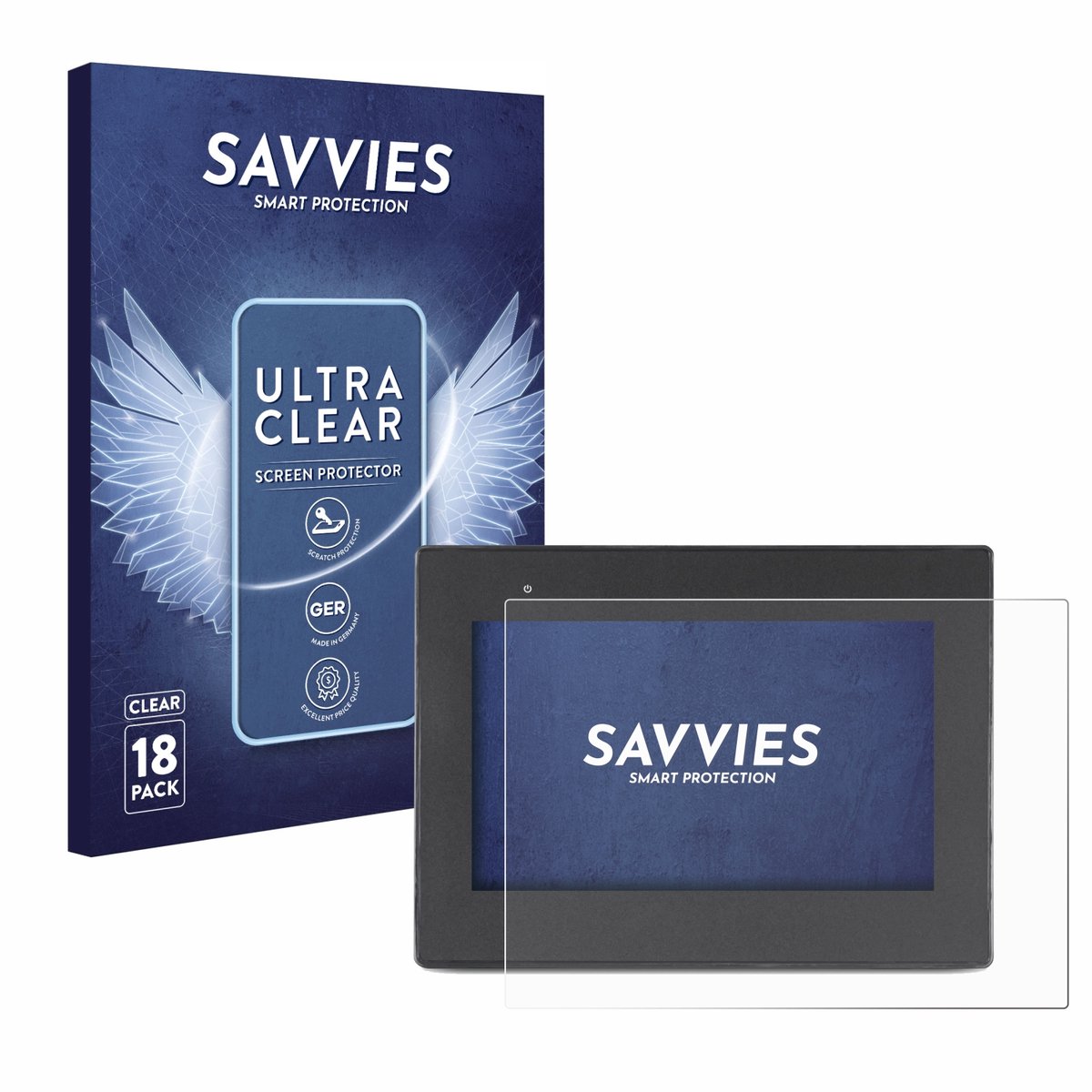 Savvies - Screenprotector voor Weintek cMT2078x - Folie Beschermfolie transparant 18 Stuks