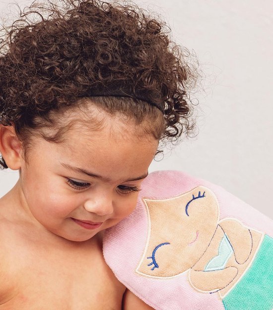 Zachte Badponcho met Capuchon voor Kinderen - Eenhoorn Design — afbeelding 2
