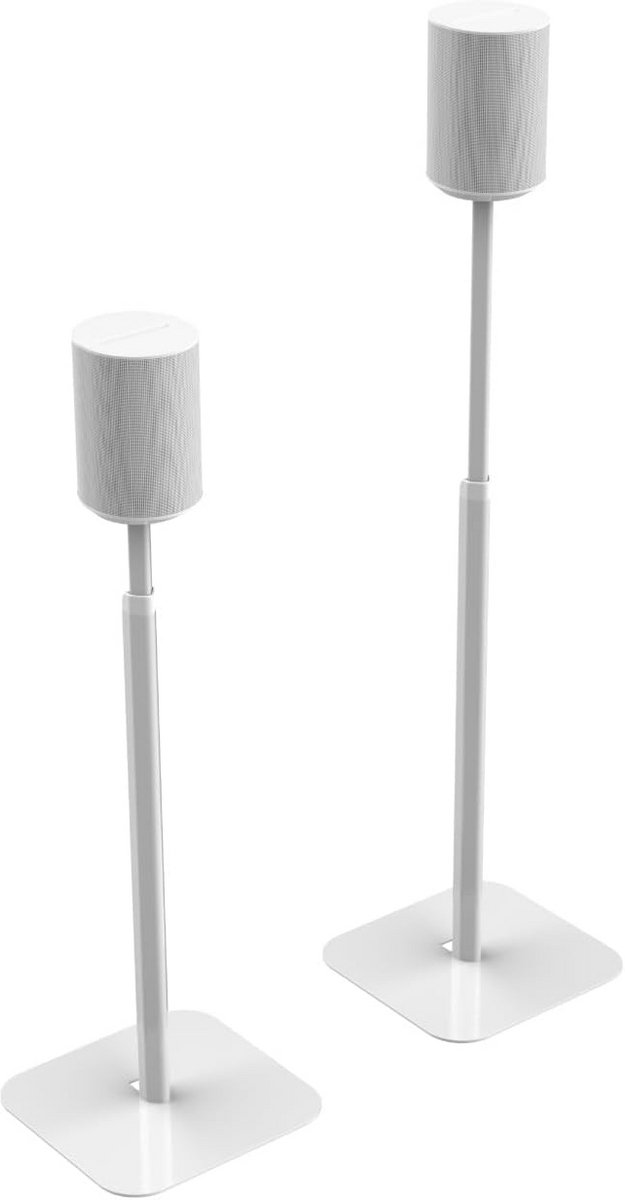 In Hoogte Verstelbare Vloerstandaarden Set van 2 Wit voor Sonos ERA 100