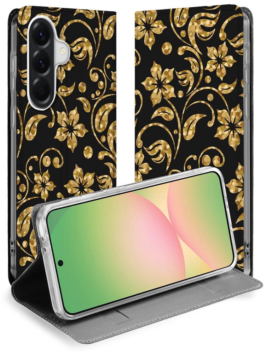 Telefoonhoesje Samsung Galaxy A57 Gouden Bloemen