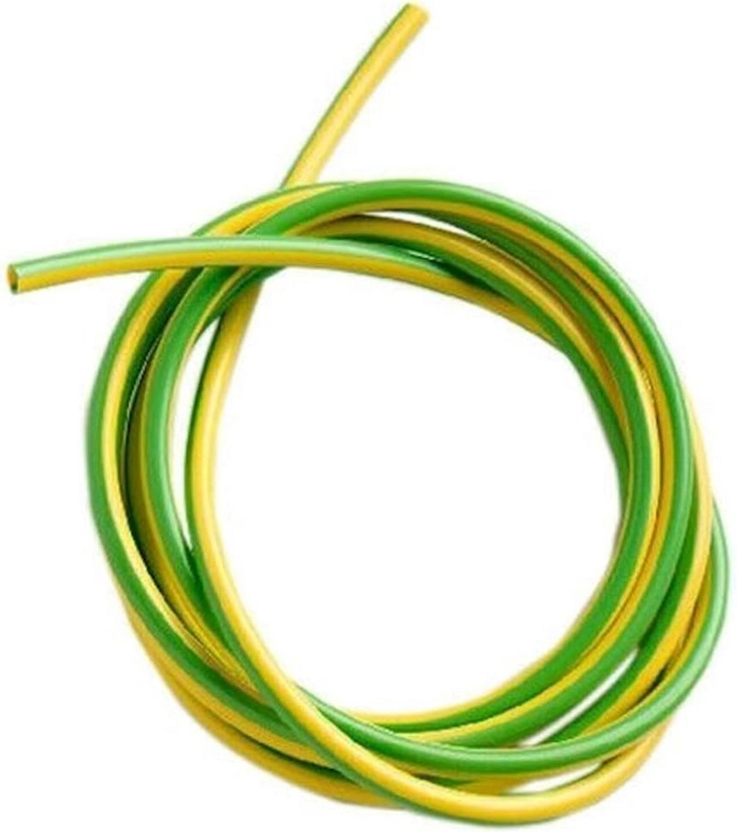 Aardleidingslang 2 mm x 1 m Groen Geel en Wit