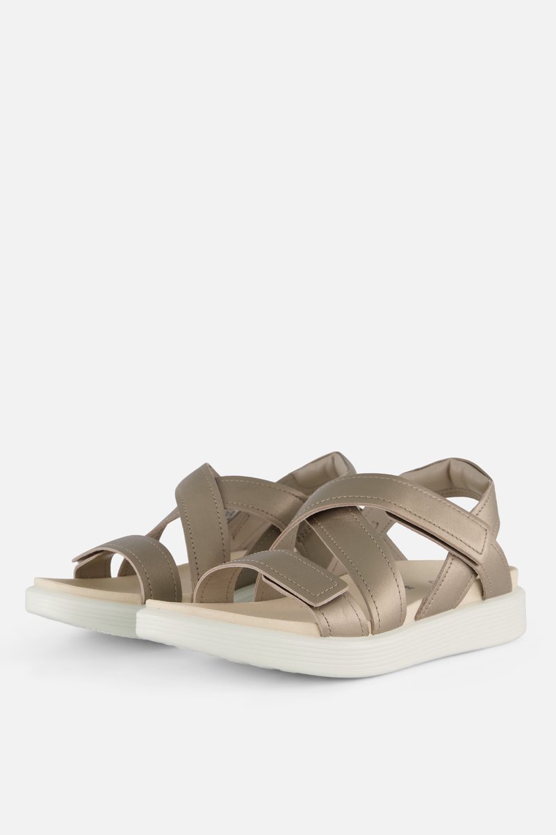 Ecco Soft Coss Strap Sandalen beige Leer - Maat 39