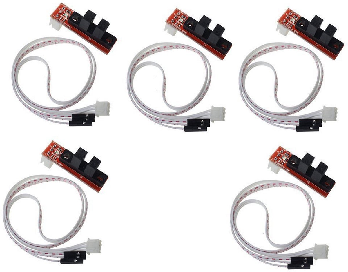 5 Stuks Optische Eindschakelaars voor 3D-Printer Mechanische Eindstops met Kabel