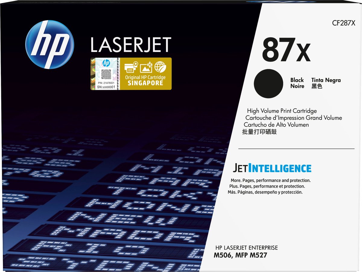 HP 87X High Yield Black Original LaserJet Toner Cartridge