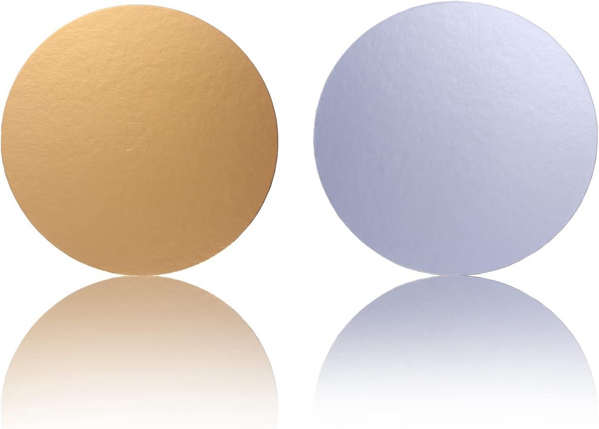 Dubbelzijdige Taartplaten Rond - Zilver of Goud - 10 Stuks - 2 mm Dik - Voor Taart en Gebak