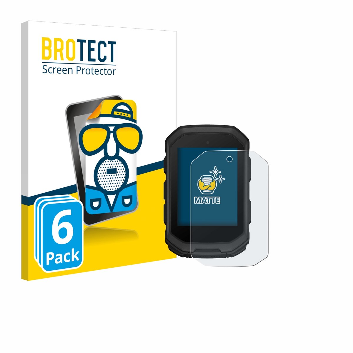 BROTECT - Screenprotector voor Garmin Edge MTB - Folie Beschermfolie matte 6 Stuks