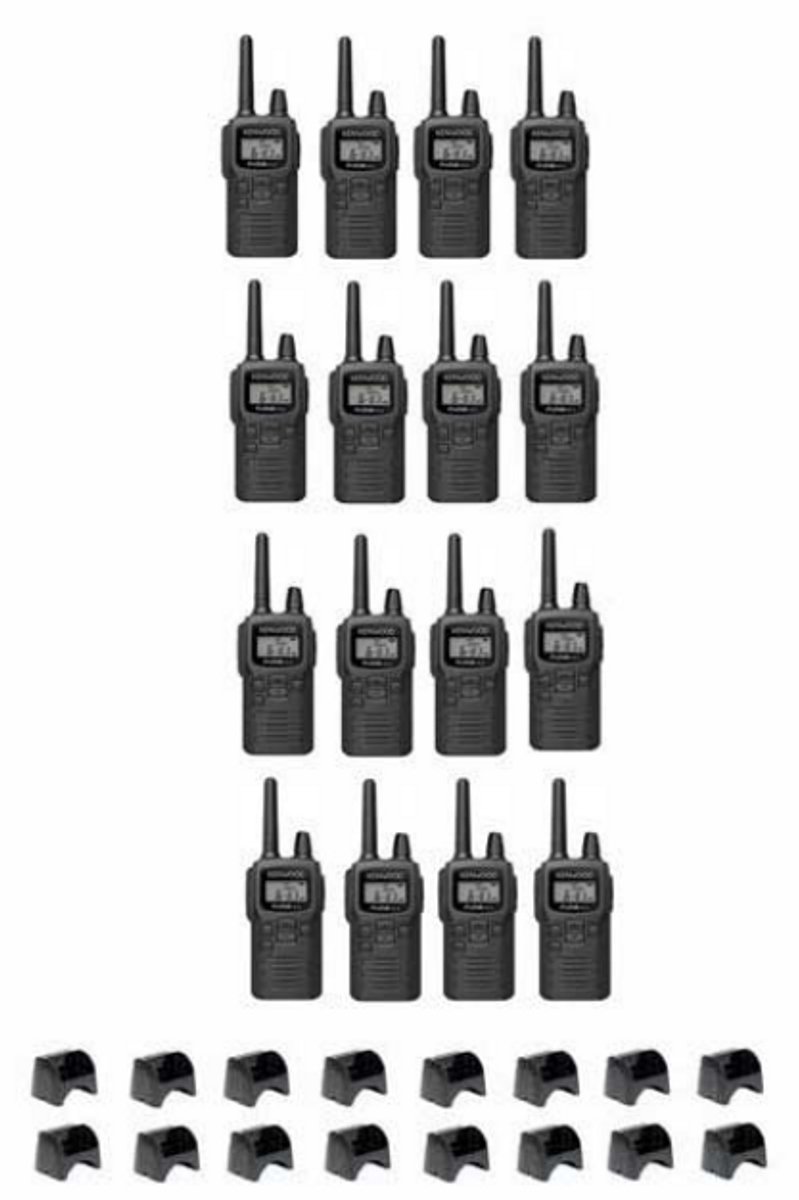 Set van 16 Kenwood PKT-300 ProTalk XLS IP52 PMR446 mini portofoons
