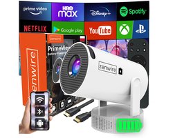 Draagbare Mini Projector Android Wifi Beamer Full HD Bluetooth met Batterij K400 Zenwire