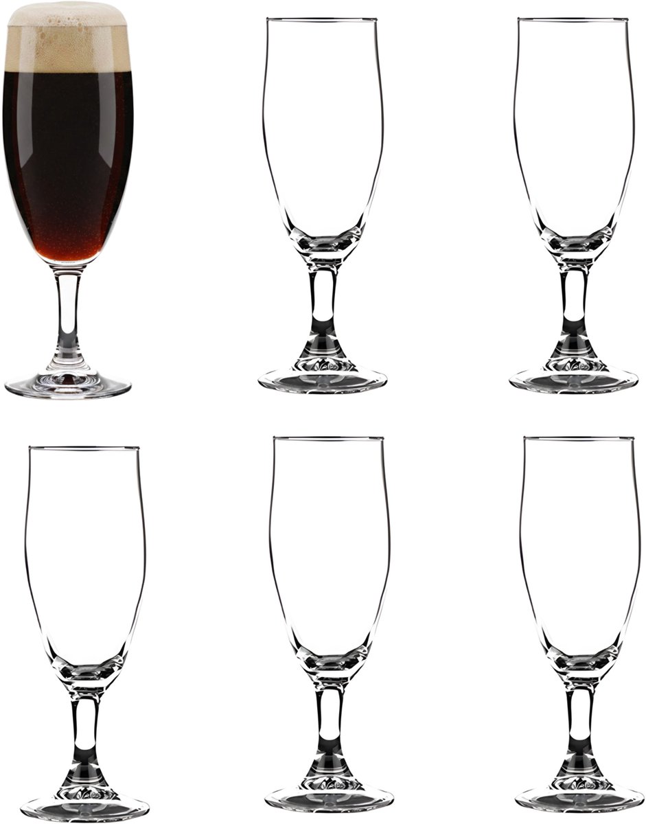 Vicrila Speciaalbier Glas - 6x - Porter - gehard glas - 26 cl - speciaalbier glazen set - bierproeverij