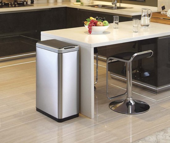 Poubelle à capteur EKO Phantom - 20 + 20 l - Inox mat - pour le tri des déchets