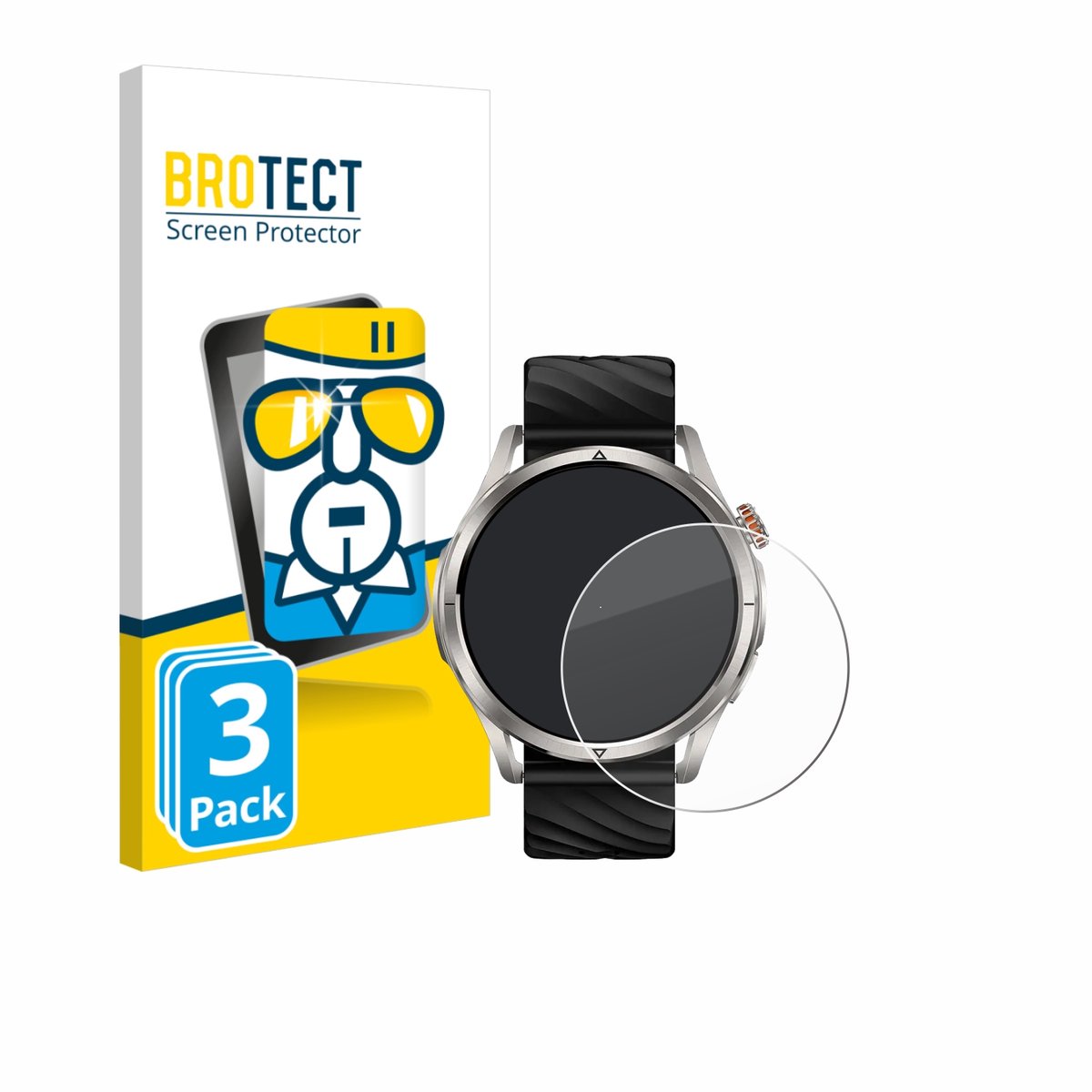 BROTECT - Glas Screenprotector voor Kospet Magic R10 1.43" - Gehard Beschermglas 9H 3 Stuks