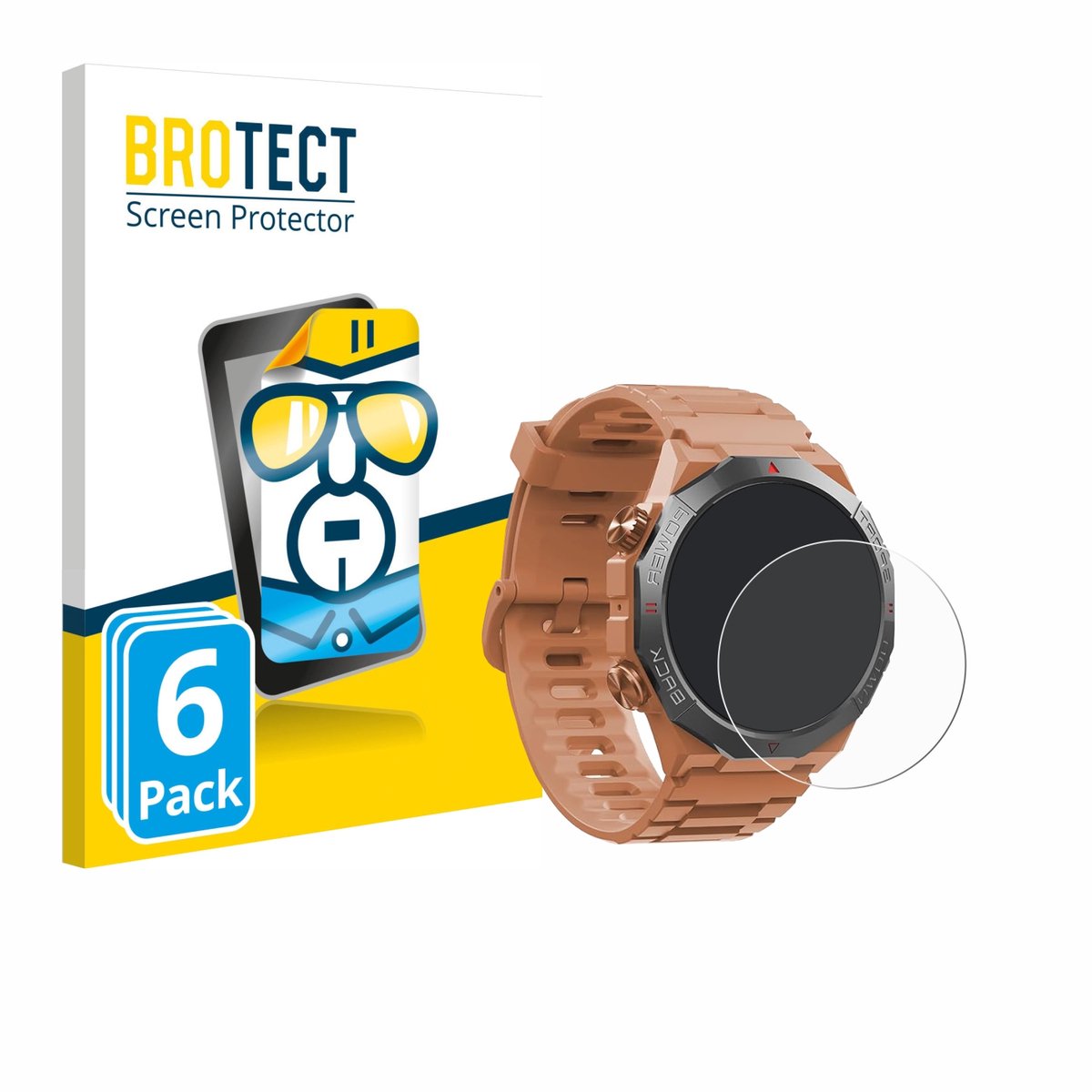 BROTECT - Screenprotector voor Qecnato S10 1.39" - Folie Beschermfolie transparant 6 Stuks