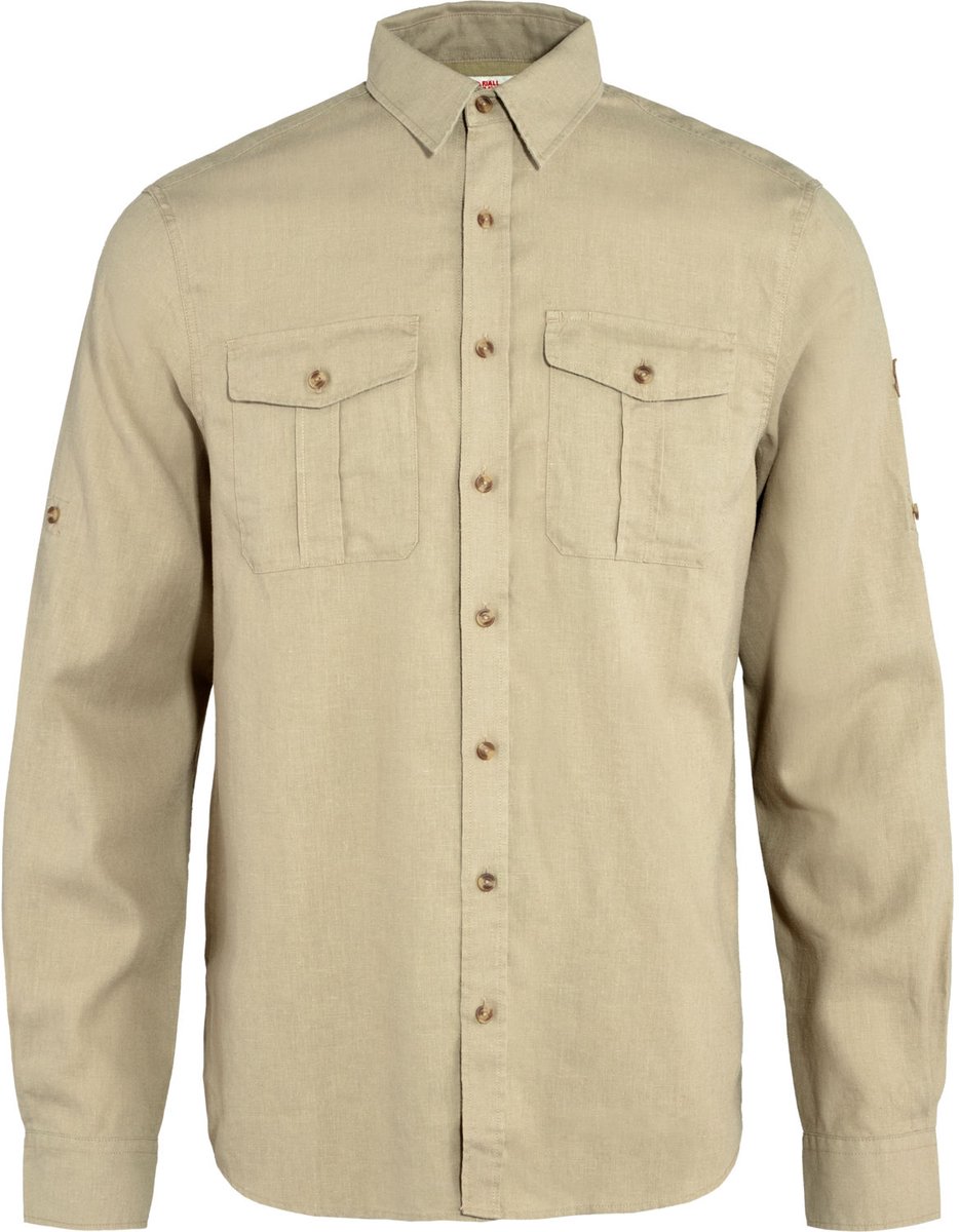 Fjällräven Övik Travel Shirt LS M – Outdoor Kleding Fleeces en Truien Overhemd lange mouw Blauw