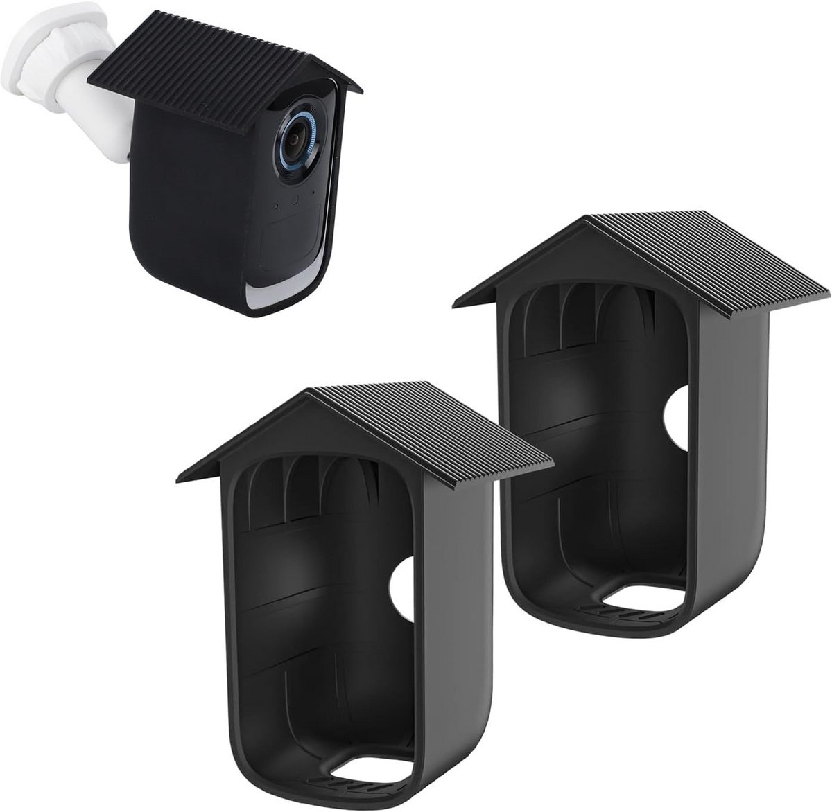 2 stuks siliconen beschermhoezen voor beveiligingscamera, waterdicht en UV-bestendig