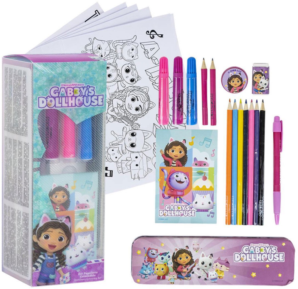 Gabby's Dollhouse stationery set
