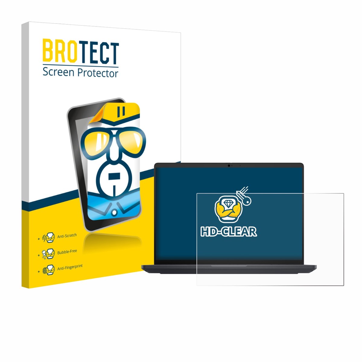 BROTECT - Screenprotector voor Dell Pro Max 16 - Folie Beschermfolie transparant