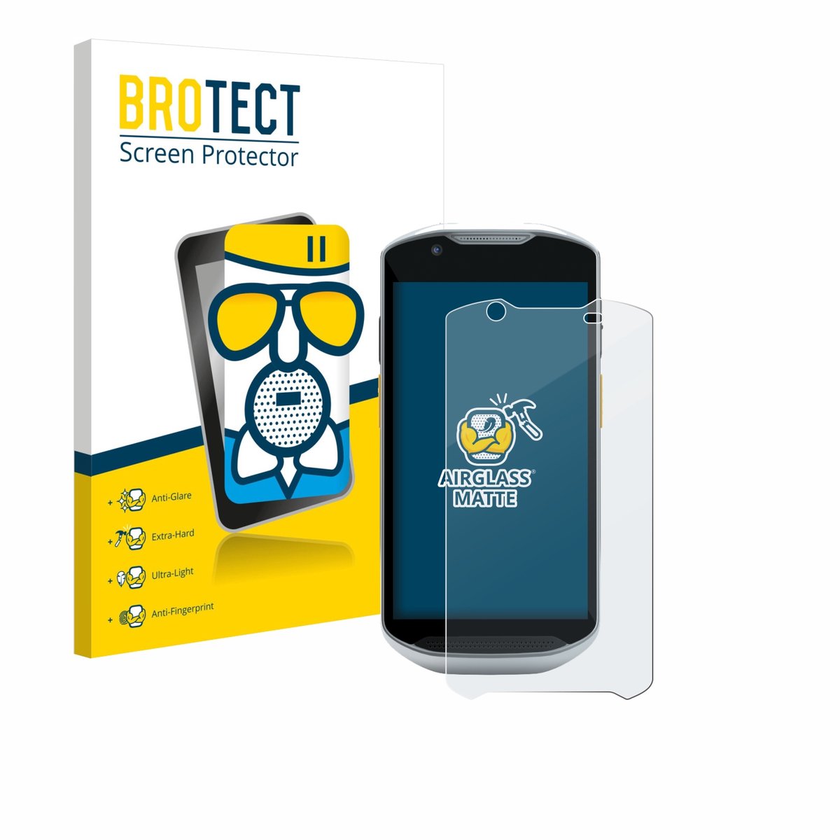 BROTECT - Screenprotector voor Zebra TC52x-HC - Folie Beschermfolie Beschermglas matte