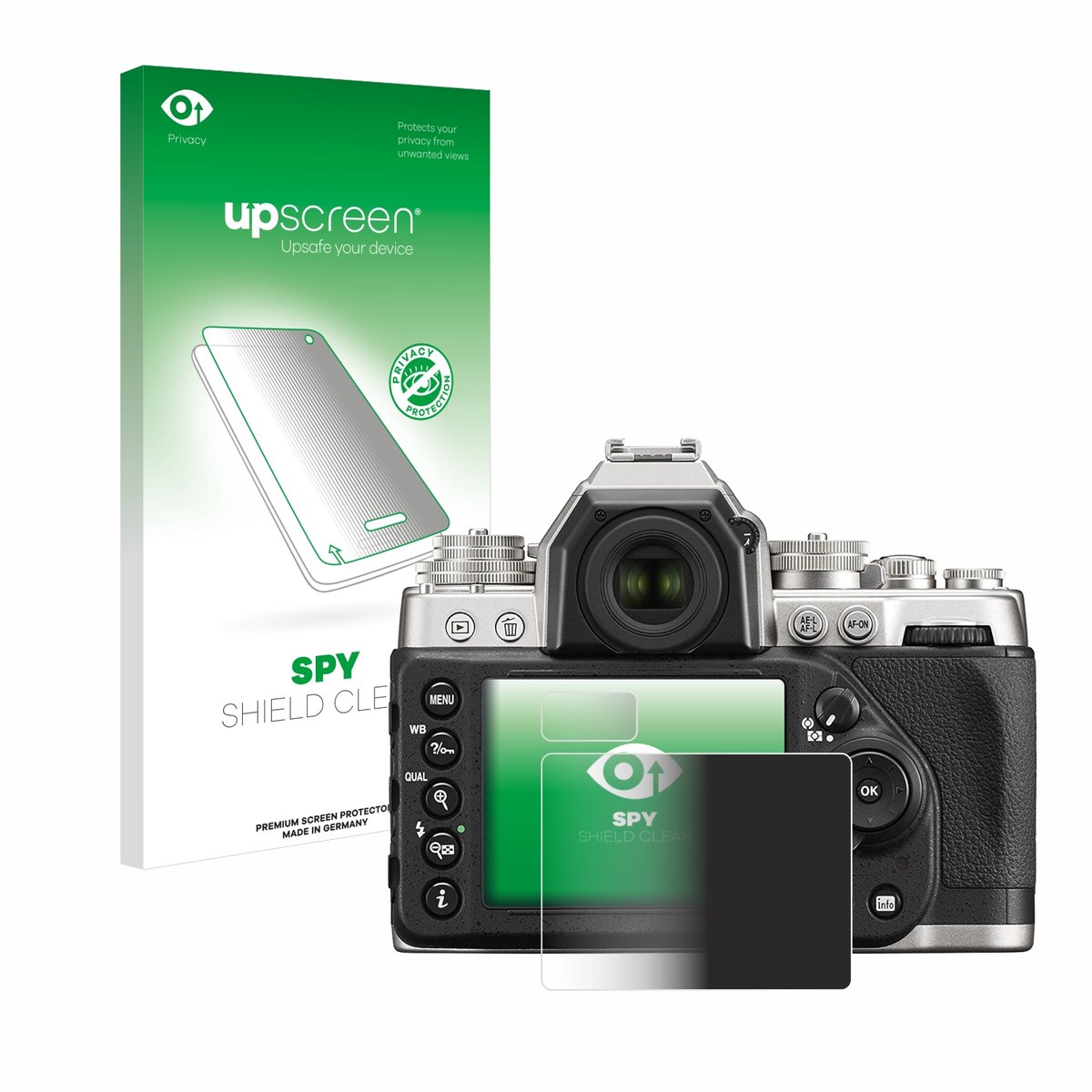 upscreen - privacy screenprotector voor Nikon Df - Folie Beschermfolie Blauwlichtfilter